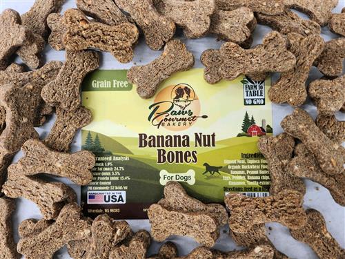 Banana Nut Bones (Grain Free) Bulk / lb